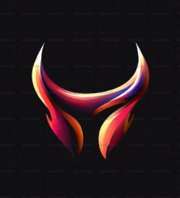 Abstrakte Stierhörner